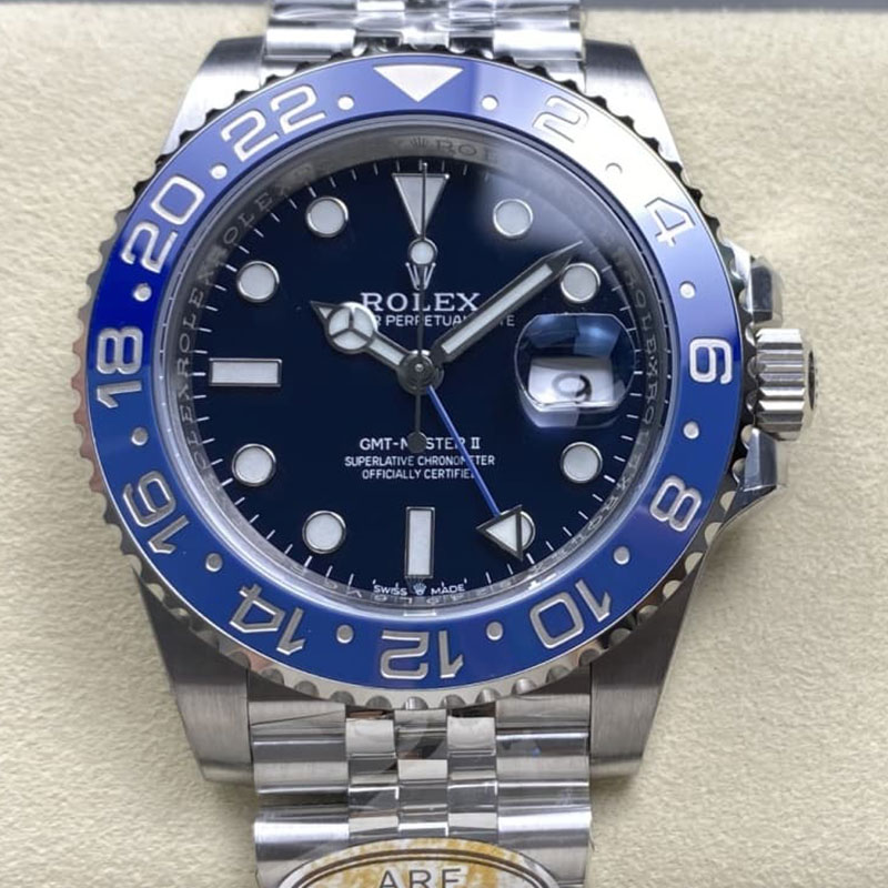 【ARF製】ロレックスコピー REF. 126716 GMTマスター Ⅱ ブルー 40mm 3285搭載 優良配送